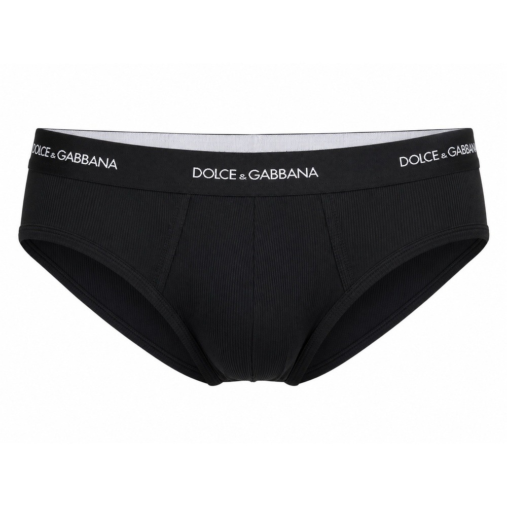 NWOT Mens Dolce & Gabbana Black Logo Waistband Briefs Underwear *Single Pair* S